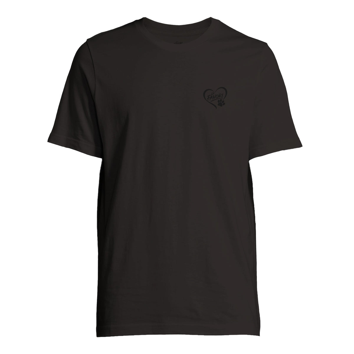 T-shirt noir personnalisé L’Impérial LE FAVORI, portrait animal en couleur
