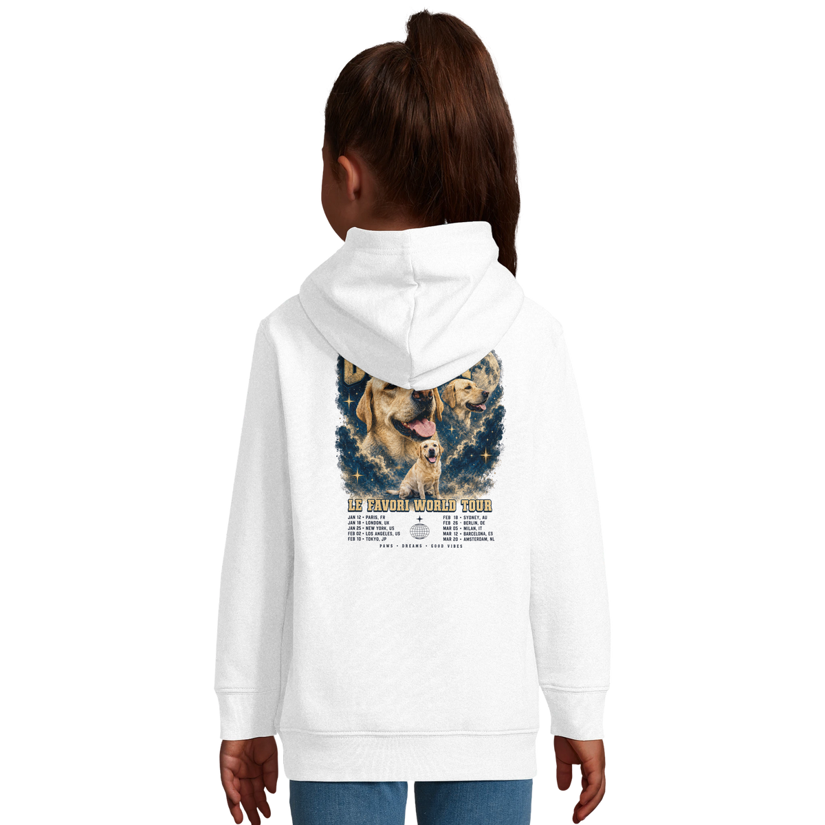 Le World Tour, hoodie enfant personnalisé, visuel du produit