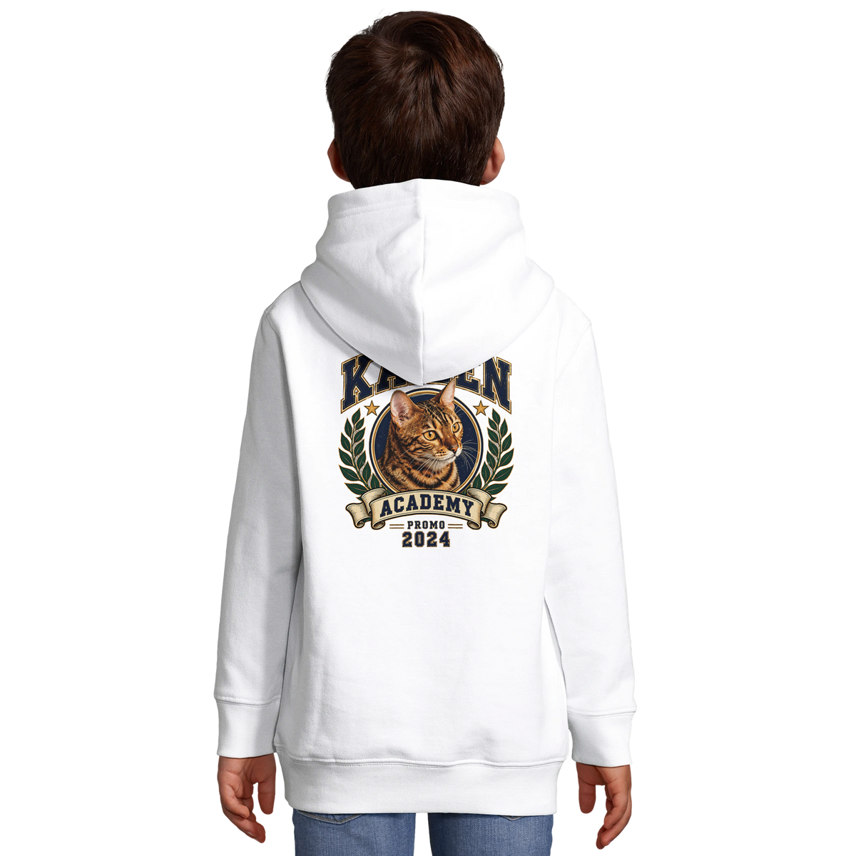 L’Académie, hoodie enfant personnalisé, visuel du produit
