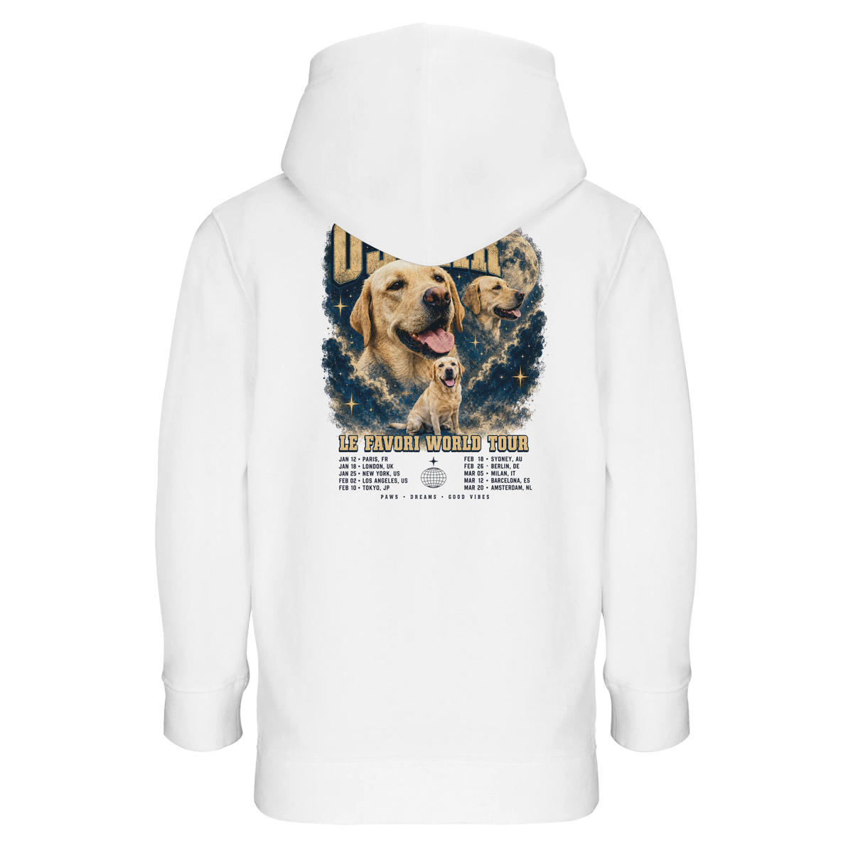 Le World Tour, hoodie enfant personnalisé, visuel du produit