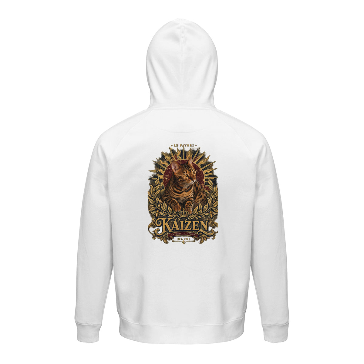 L’Impérial hoodie blanc, produit dos