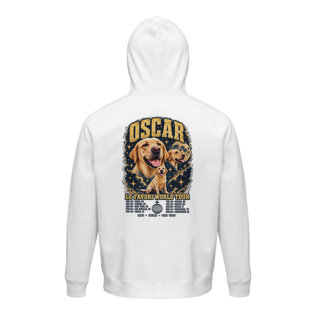 Hoodie personnalisé Le World Tour avec Oscar